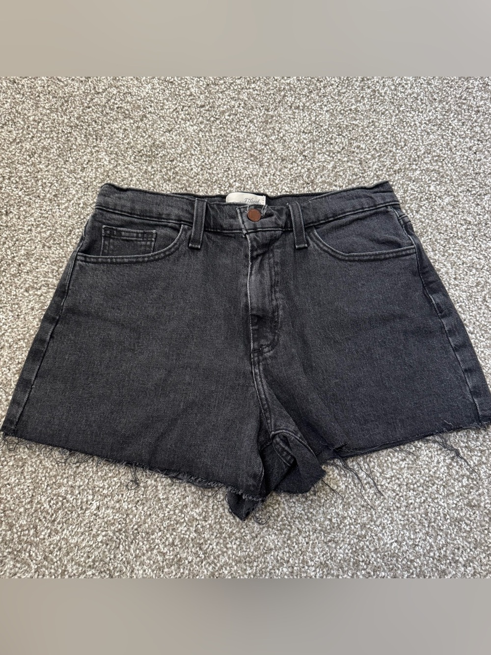 Black jean shorts